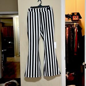 Tuxedo stripe bootcut trouser pants